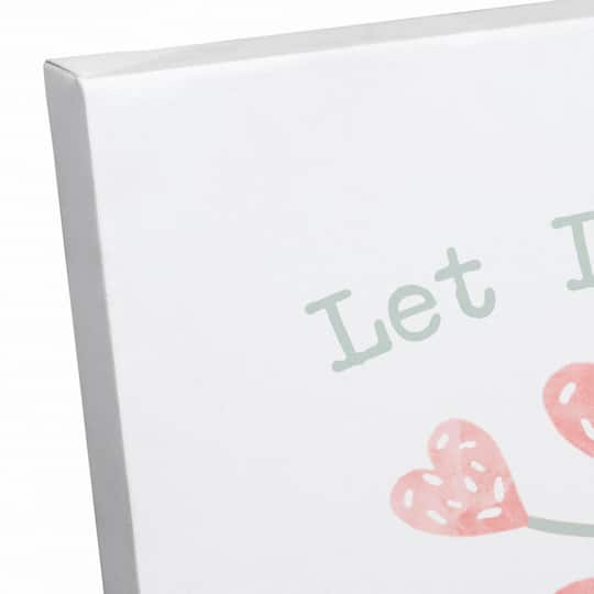 Let Love Grow Heart Branch 11" x 14" Canvas Wall Art